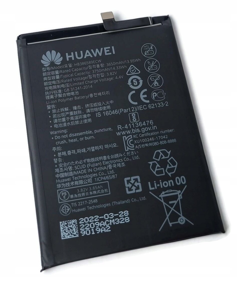 Org Nová originální baterie Huawei Mate 20 Lite, P10 Plus, Nova 5T, 3750 mAh