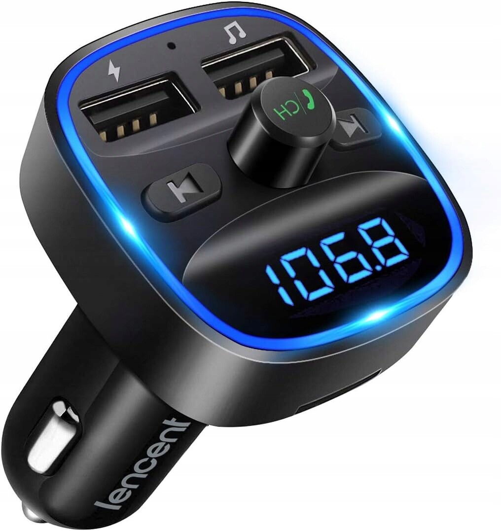 Lencent T25 Auto Fm vysílač Bluetooth Usb nabíječka MP3 Tf Usb
