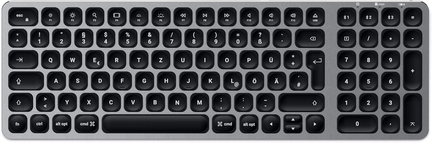 Satechi Podsvícená klávesnice Bluetooth 5.0 De Německý MacBook iPad