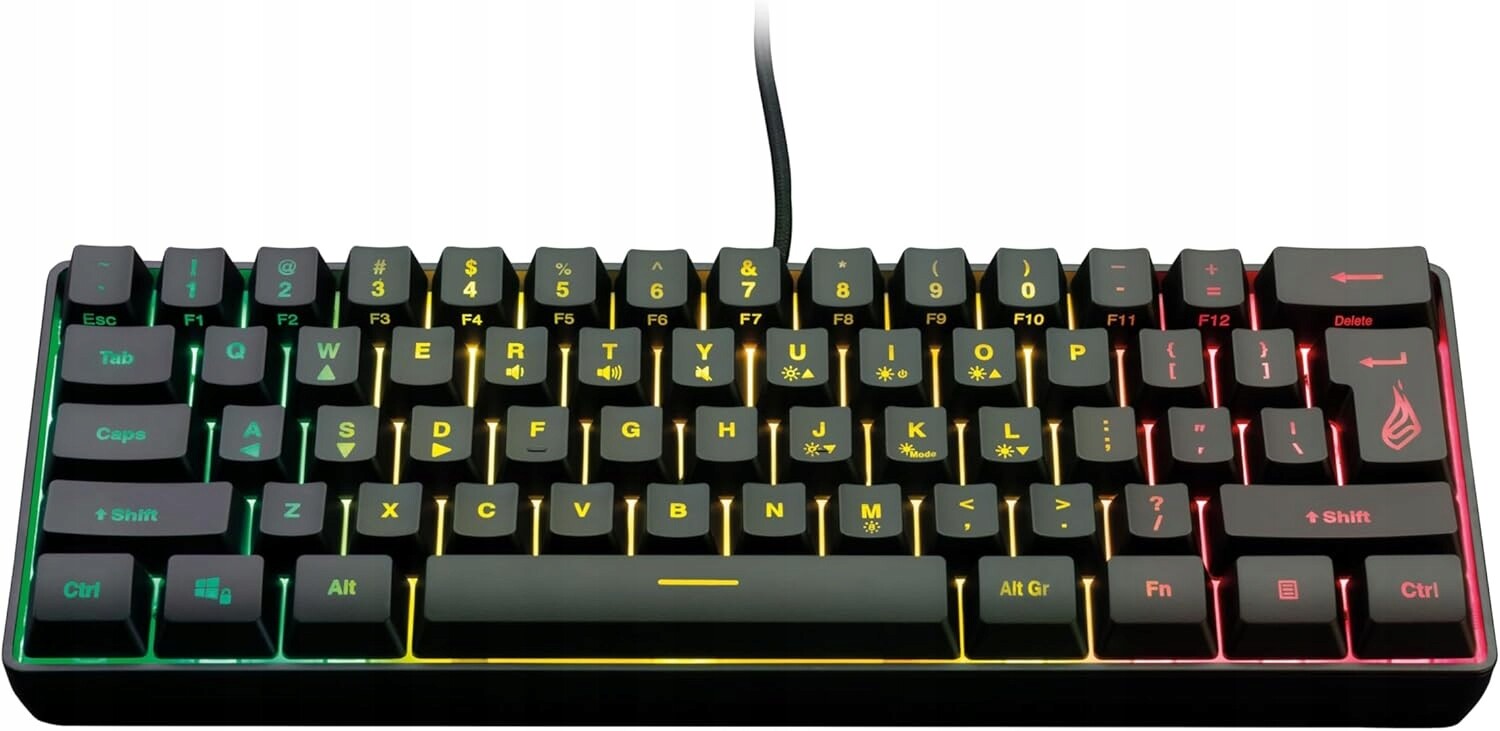 Surefire Kingpin X1 60% herní klávesnice Us Qwerty Rgb Anti-Ghosting