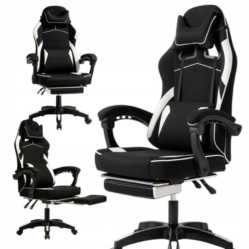 Otočná herní židle Vector s masážním přístrojem a podnožkou KO48B