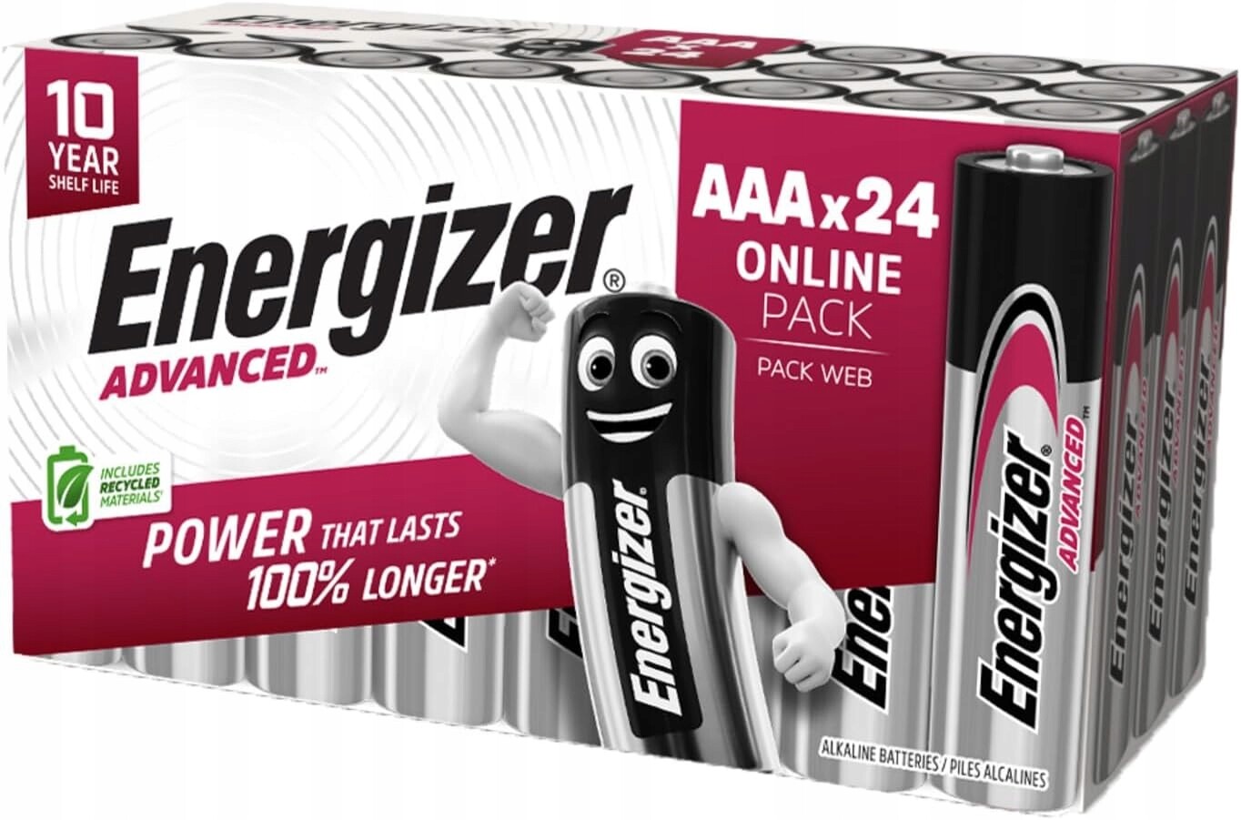 Energizer Baterie Aaa 24 kusů Alkalické Dlouhá životnost 10 let