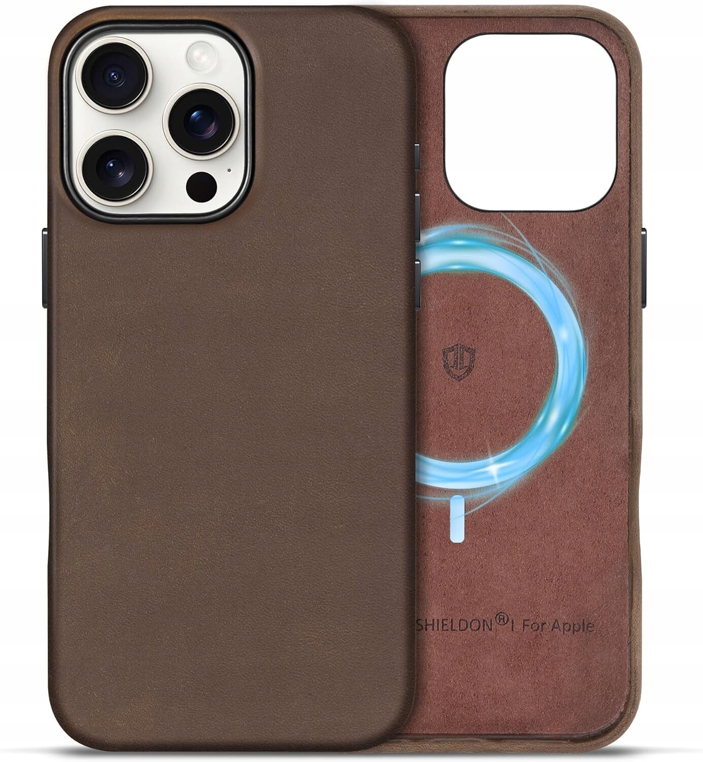 Shieldon přírodní pouzdro MagSafe pro iPhone 16 Pro Max tmavě hnědé