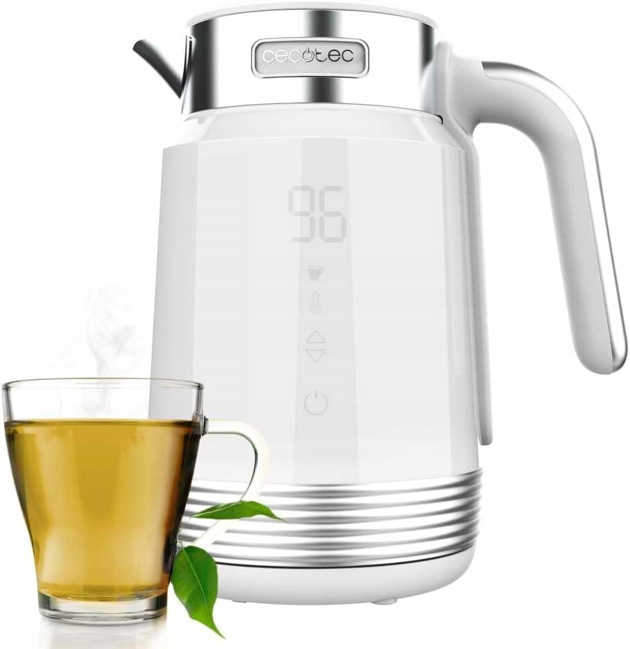 Cecotec Elektrická varná konvice ThermoSense 600 Touch 1.7L 2200W Reg Temp Bílá