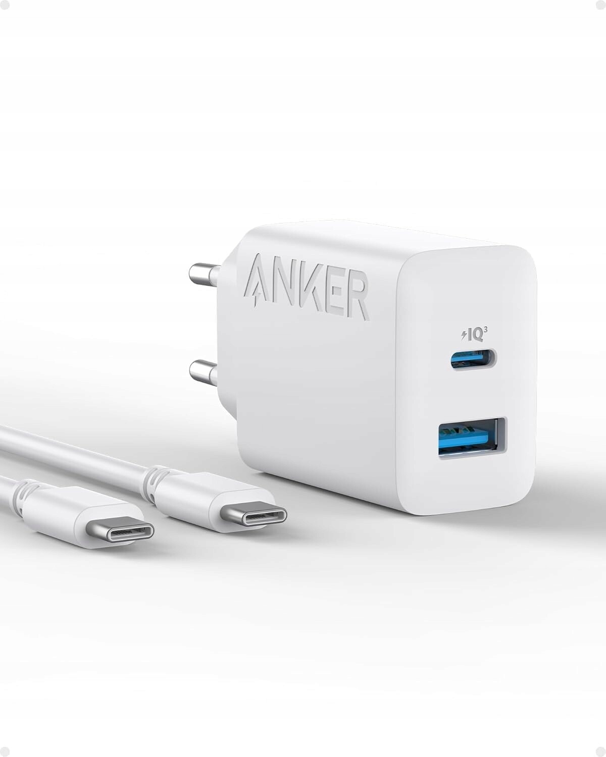 Anker 20W Rychlá nabíječka Dual Usb C pro iPhone 15 Galaxy Kabel 1.5 m