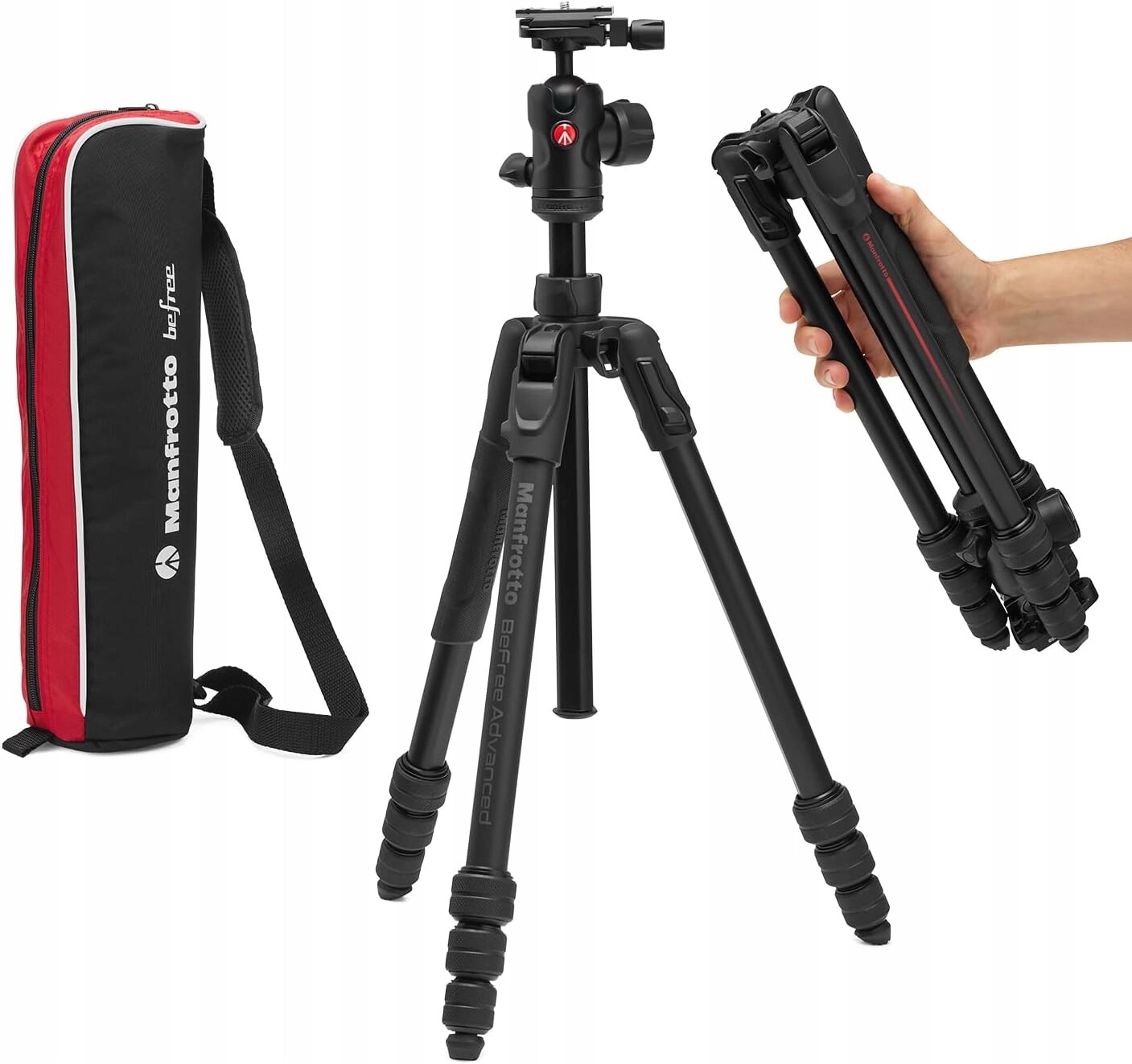 Manfrotto Befree Advanced As Cestovní stativ Arca Kulová hlava Zrcadlovky