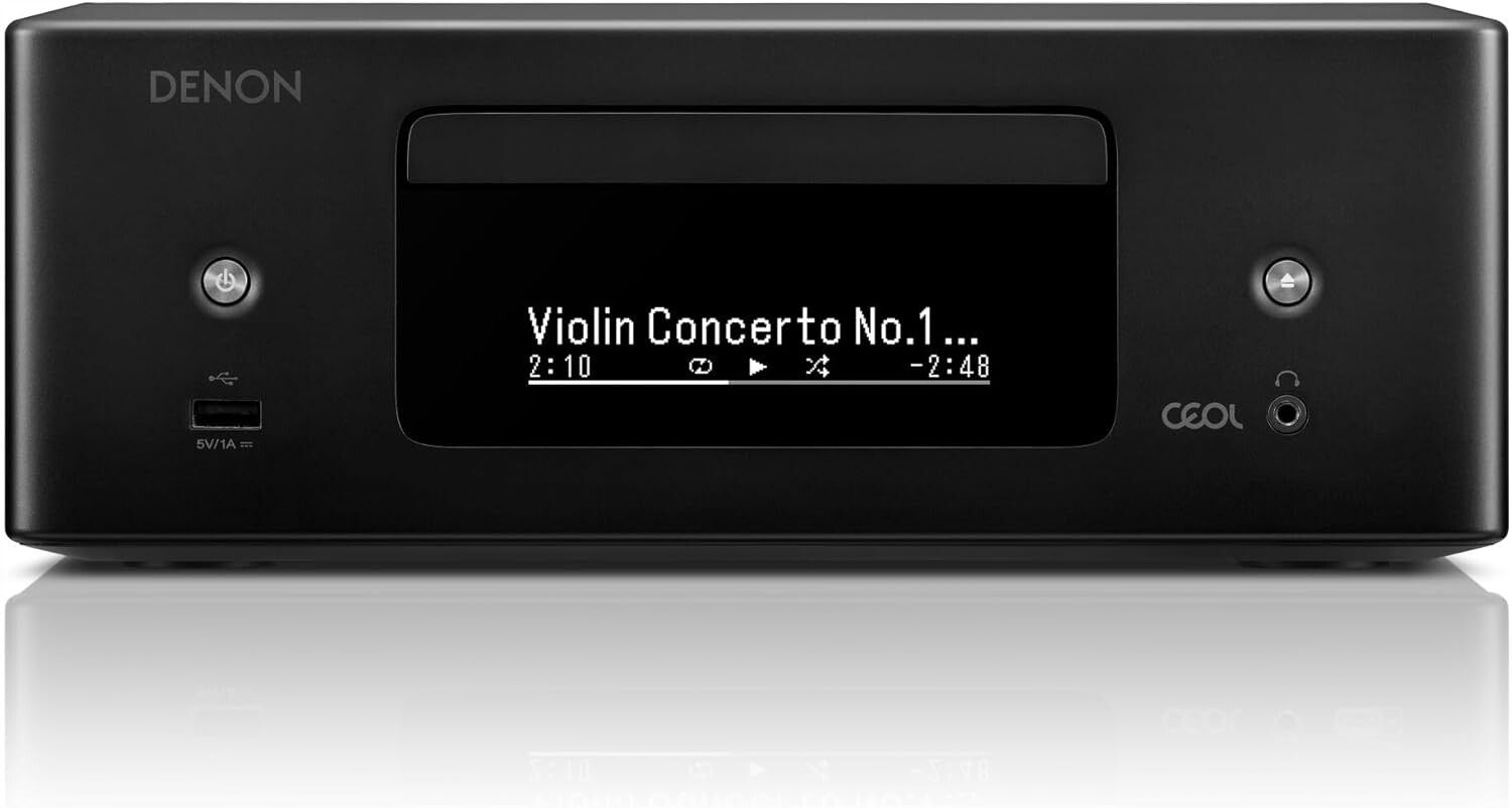 Denon RCDN12DAB síťový zesilovač CD Hdmi WiFi Bluetooth 65W Černý