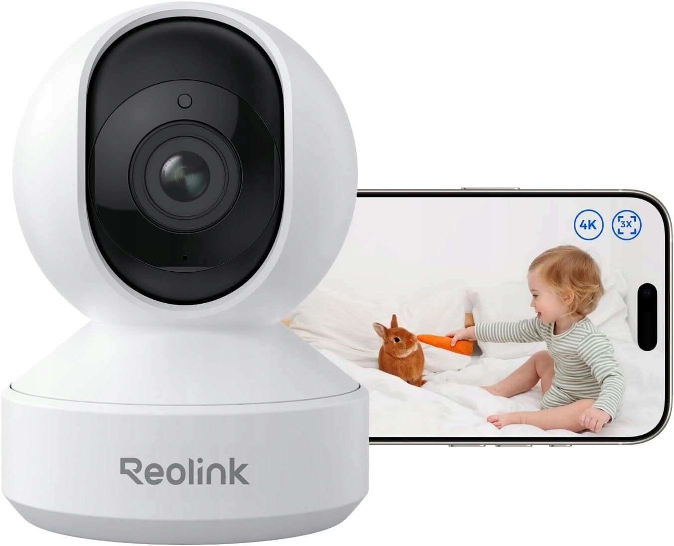 Reolink E1 Zoom 4K Pt Vnitřní autosledování osob s plačícími zvířaty 3x Zoom