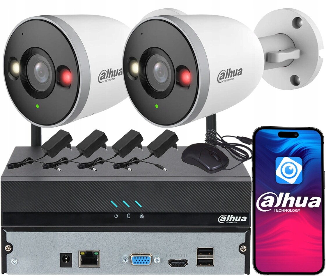 Monitorování Dahua pro 2 kamery 5MPx IPC-F5DP-IL Smart Dual Light Audio