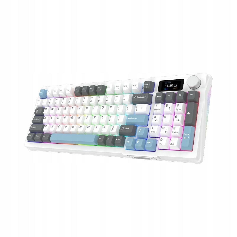 Aqirys Mechanická klávesnice 96%/95 drátová Atria bílá