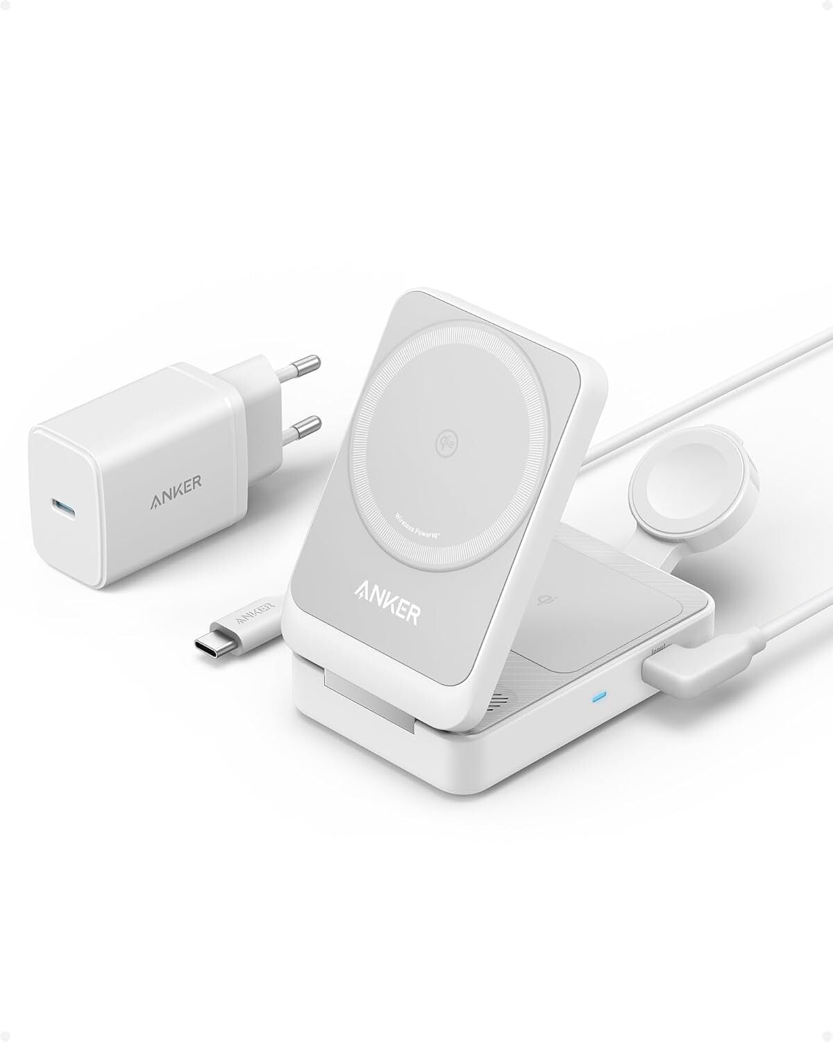 Anker MagGo nabíjecí stanice 3 v 1 Qi2 15W pro iPhone AirPods Apple Watch