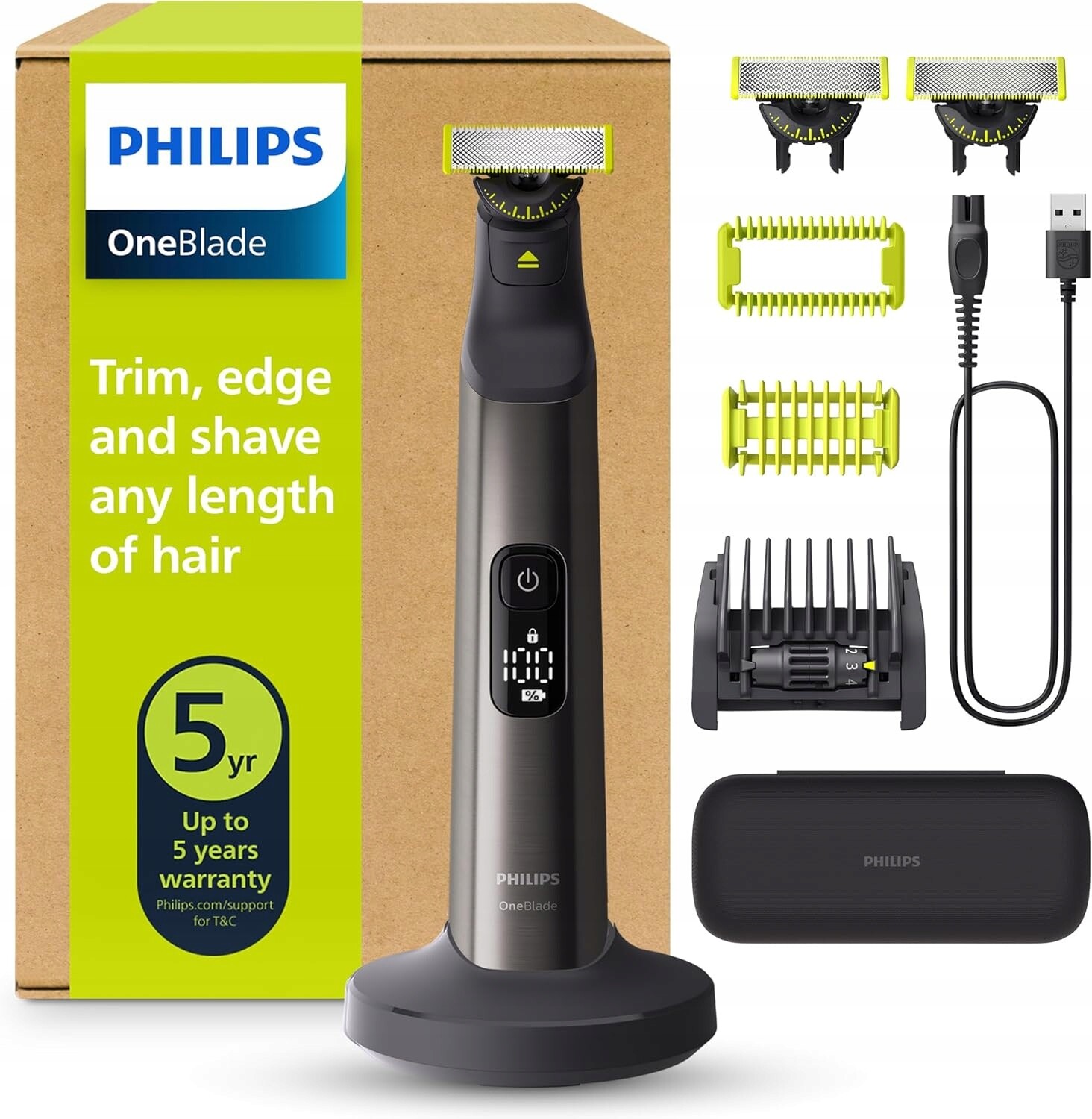 Philips OneBlade Pro 360 Tvář Tělo Zastřihovač Holicí Strojek 3x Čepel 360 QP6652/35