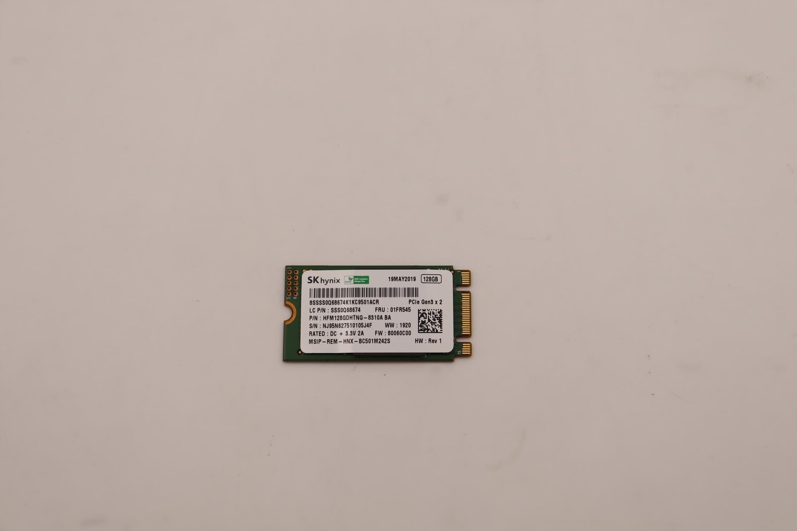 Lenovo Ssd Hynix BC501 128G M.2 2242, 01FR545