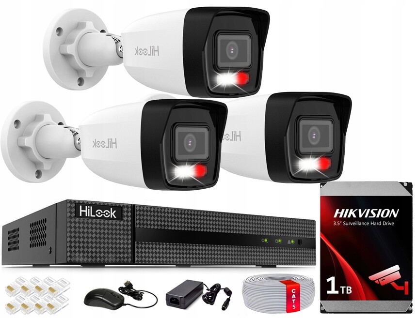 Sada monitorování Ip 3 kamery 6Mpx IPC-B160HA-LU PoE Detekce Aplikace