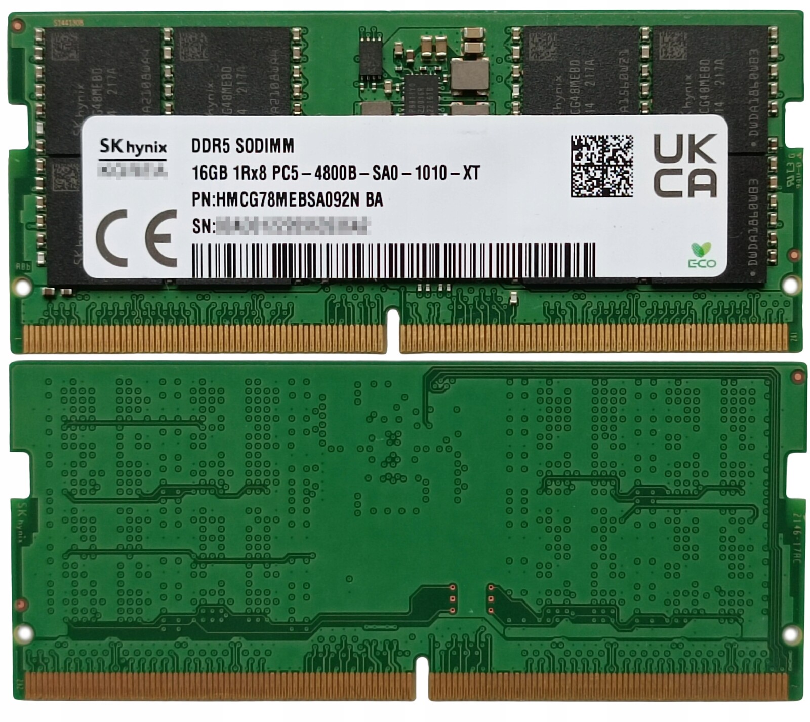 (n) 16GB 1*16GB Hynix DDR5 4800MHz 1,1V HMCG78MEBSA092N