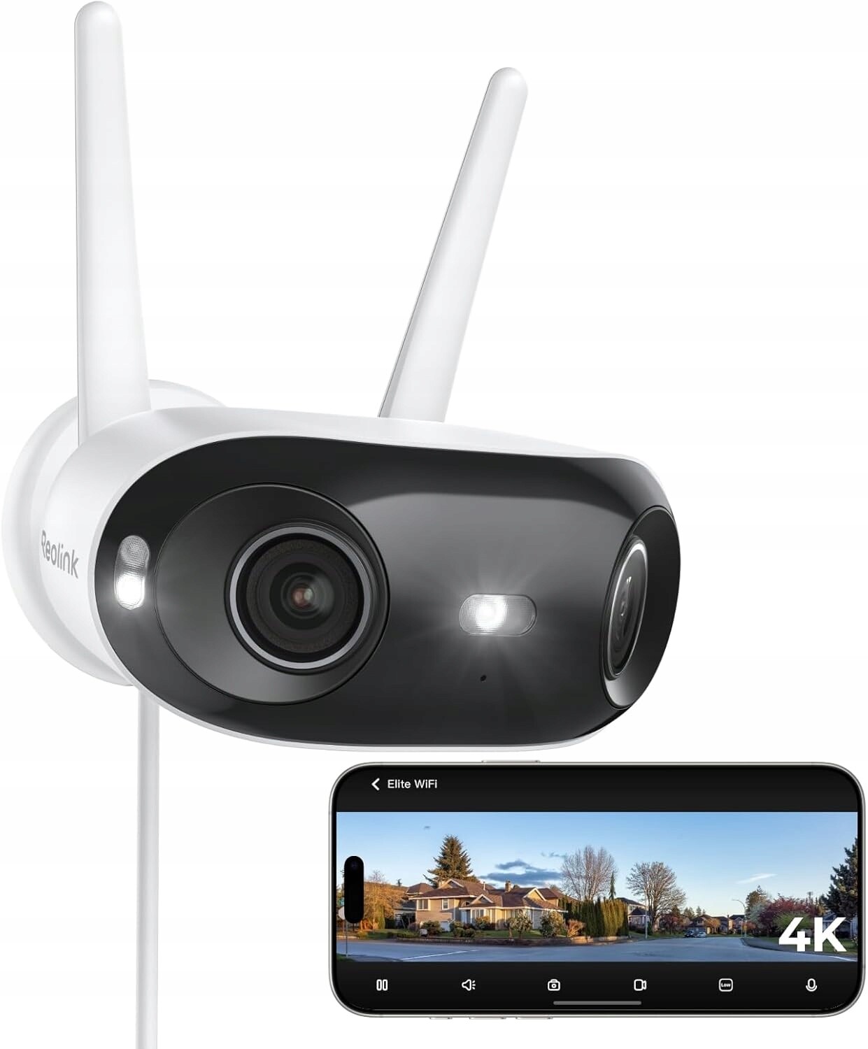 Reolink Elite WiFi kamera 4K 8MP 180° panoramatická Wi-Fi 6 Barva Noční vidění