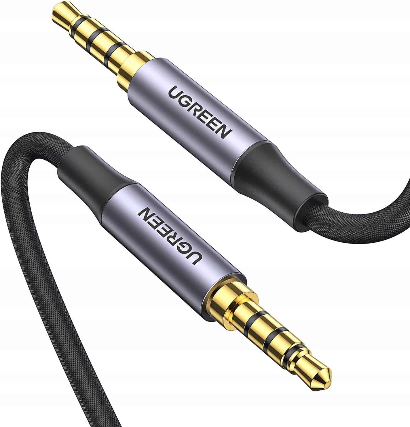 Ugreen Audio kabel 3.5 mm 4-pin Mikrofon Pletený Zvuk Postříbřený Jádro