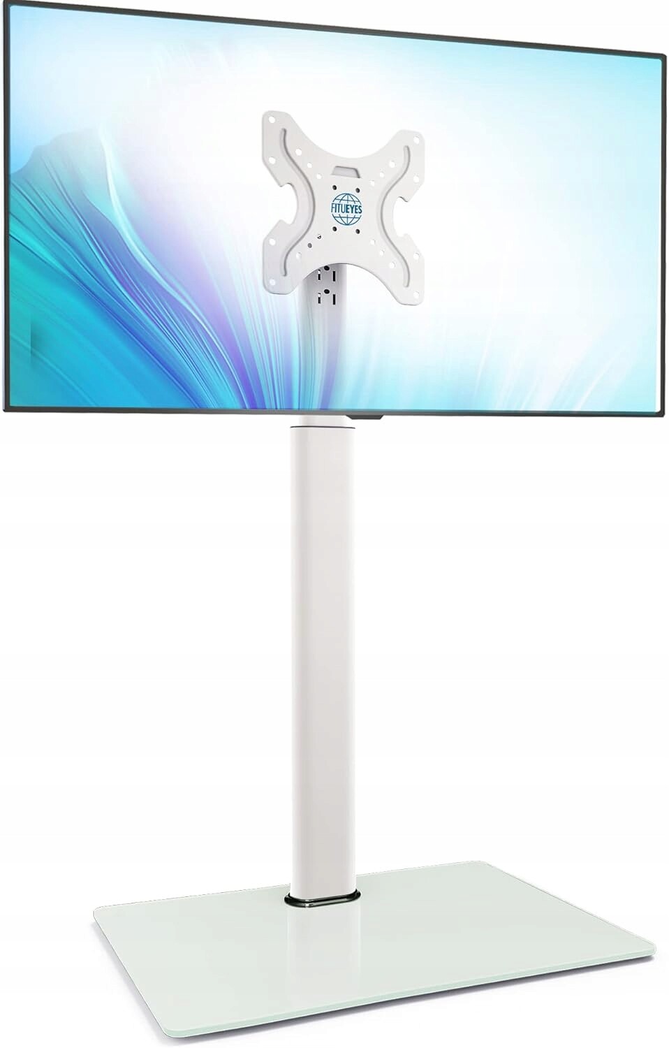 Podlahový stojan Tv, otočný, nastavitelný, 19-42 palců Vesa Fitueyes, bílý