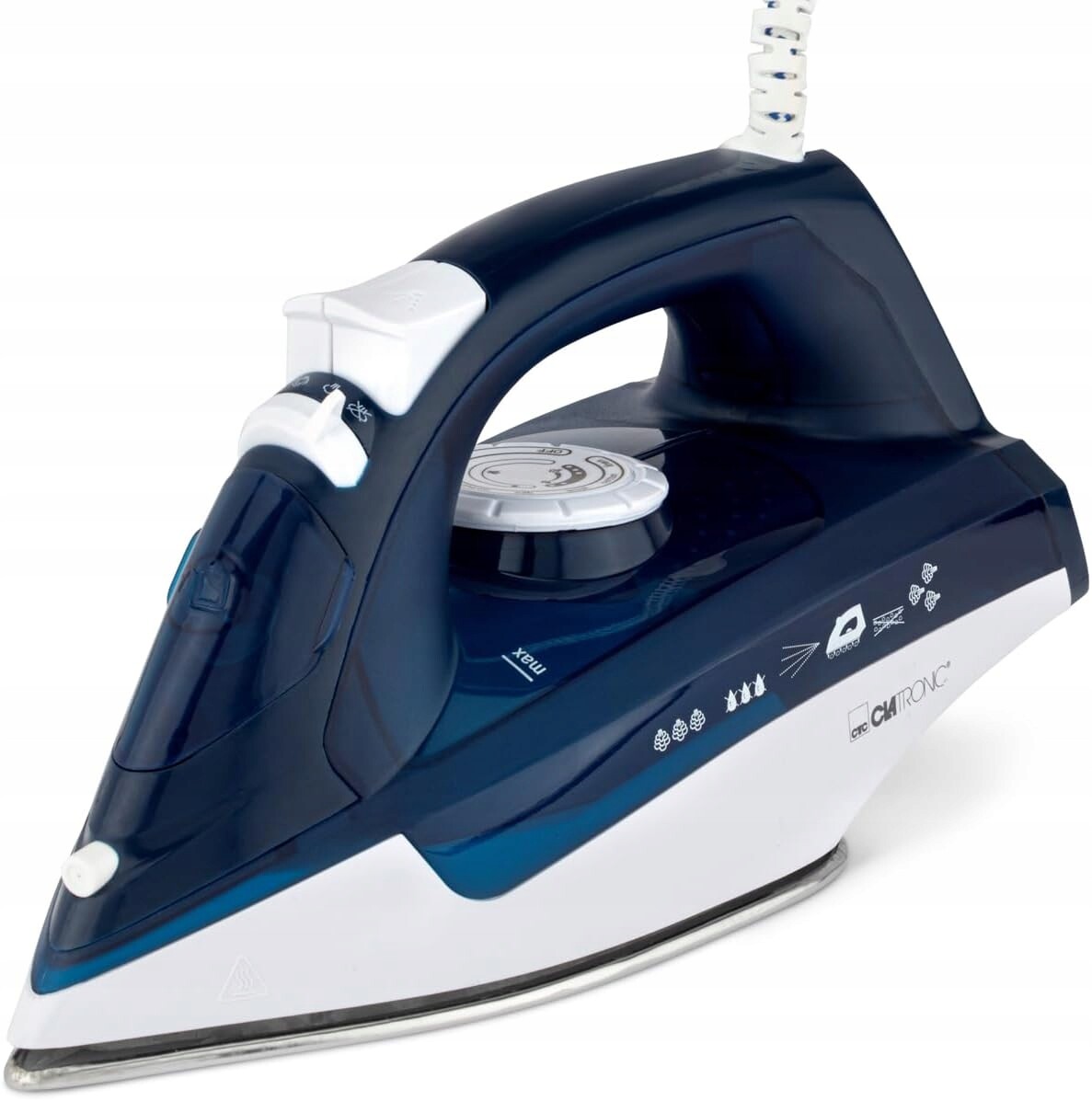 Clatronic Žehlička 2200W 360° ocelová kloubová noha proti vodnímu kameni
