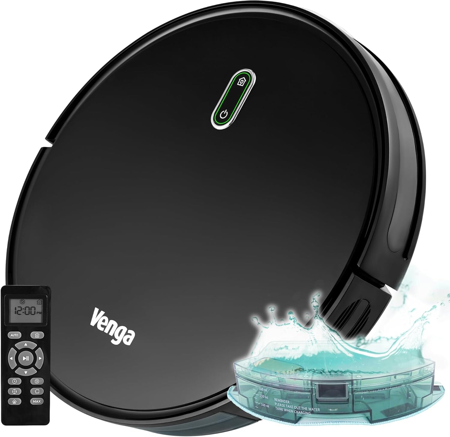 Venga Robotický vysavač Vysavač 6 režimů Tichý Snadný Vg Rvc 3000 Bk Černý