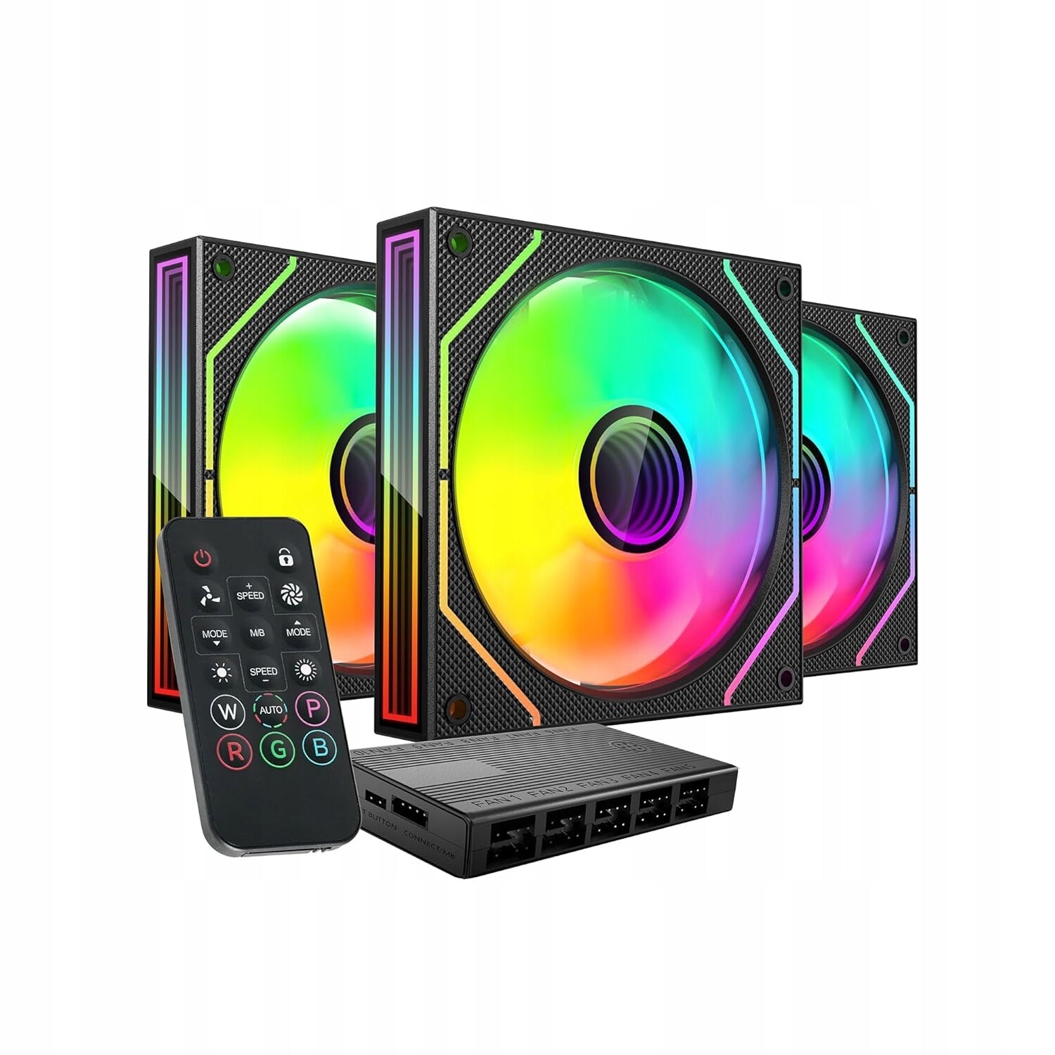 Mars Gaming MF-3DPROKIT 3x Větrníky 120 mm Argb Infinity Mirror 3D Pwm Fdb
