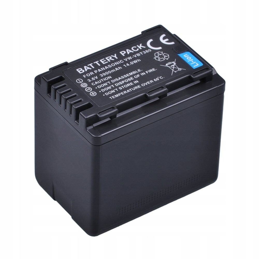 Akumulátor pro kameru Panasonic VBT-190 (3,6 V, 3900 mAh)