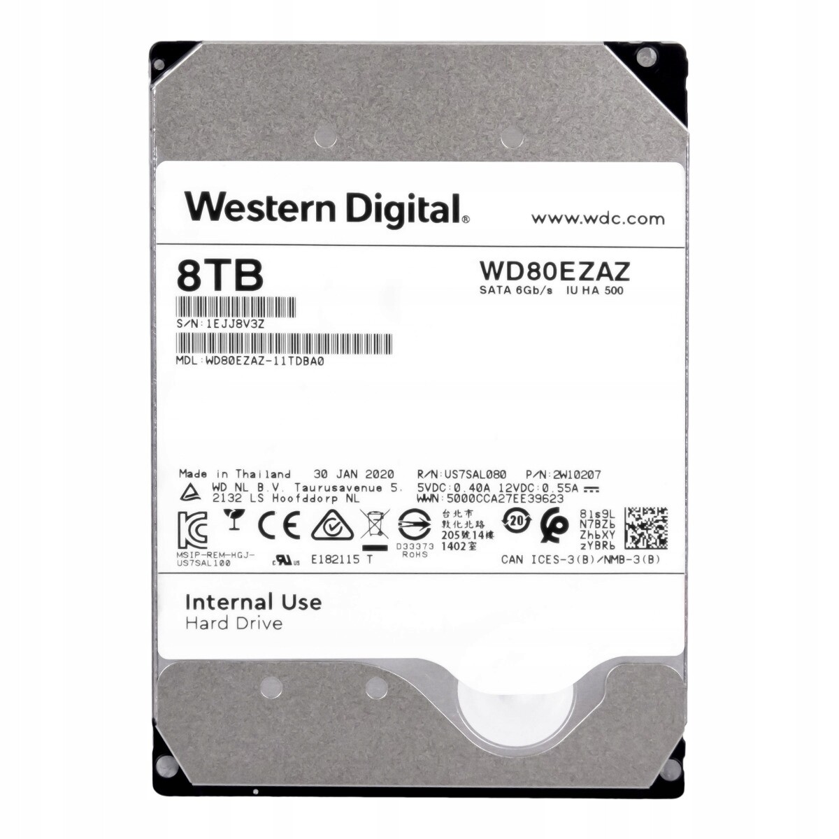 Wd 8TB 5.4K 256MB Sata III 3.5'' WD80EZAZ