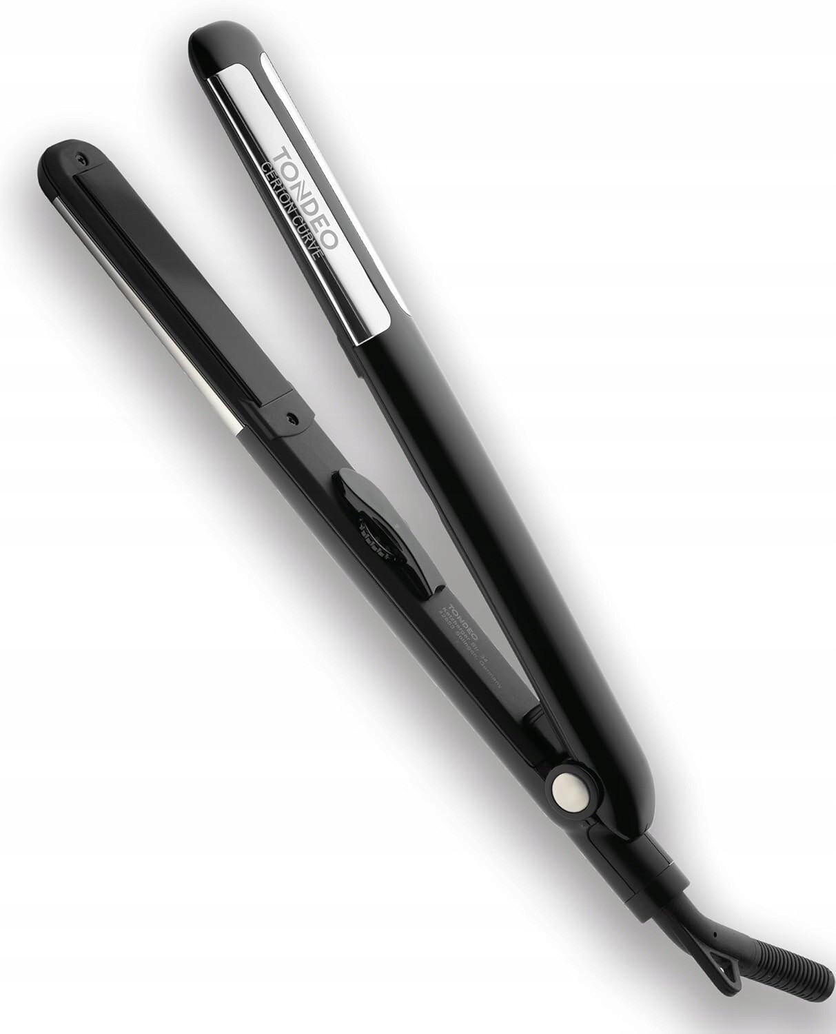 Tondeo Žehlička Na Vlasy Cerion Curve Černá keramická turmalínová kadeře