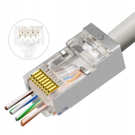 RJ45 Stp zástrčka CAT6 AWG23-24 50 Ks