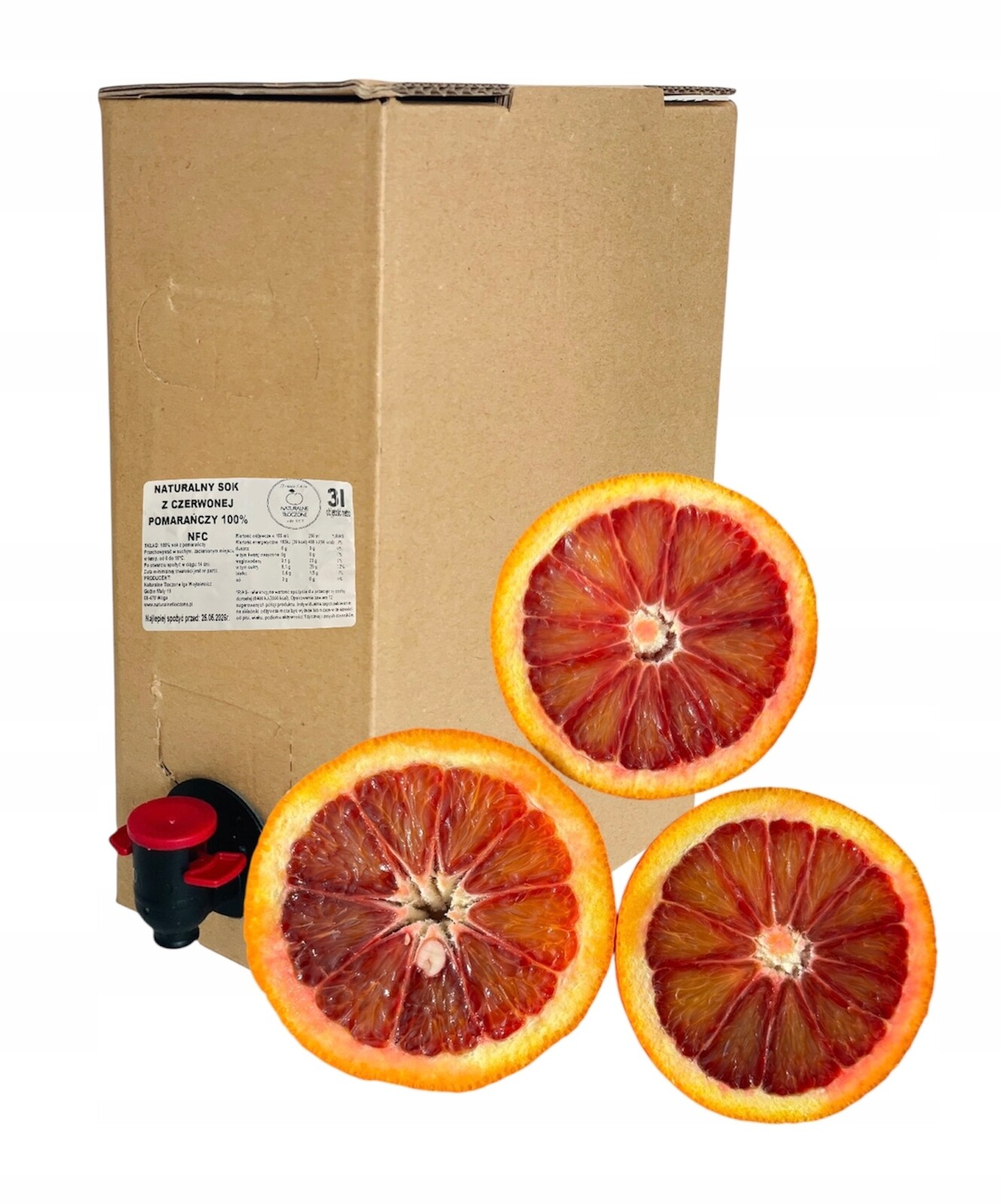Šťáva z Červeného pomeranče 100% 3 l V Kartonu (lisovaná, Nfc) pomeranč