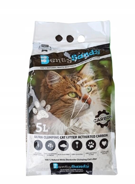 Stelivo bílé bentonitové 5 l aktivní uhlí BentySand
