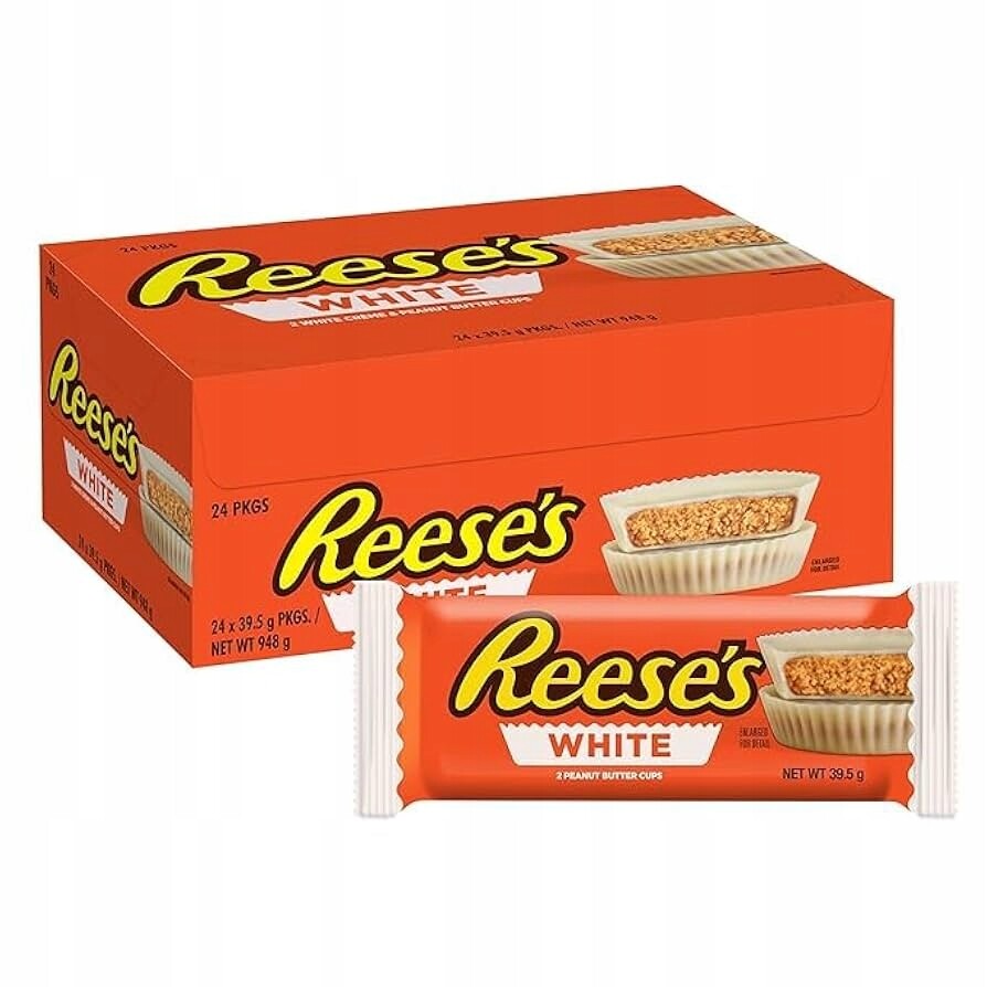 Čokoládky Bílá Čokoláda Ořechové máslo Reese's 2 White Cups 39g 24ks