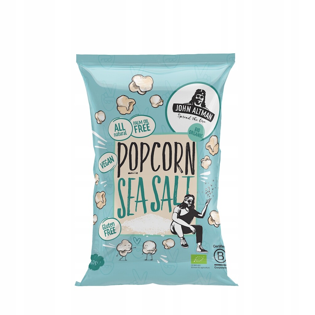 Popcorn S Mořskou Solí Bezlepkový Bio 60 g John Altman