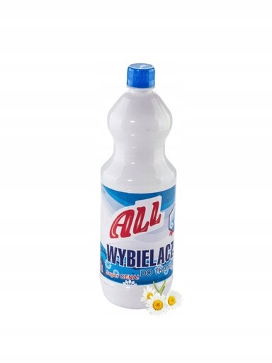10x All Bělicí prostředek na bílou láhev 1 L Bílý tekutý odstraňovač skvrn
