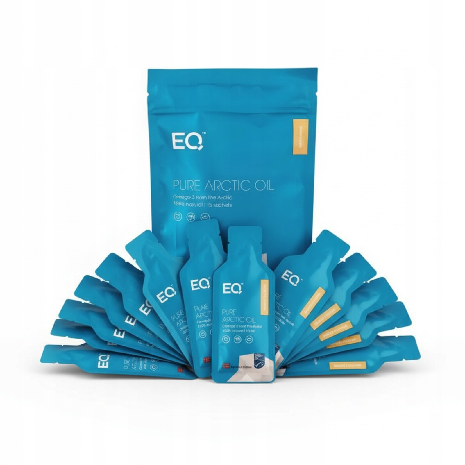 Omega 3 tran 15x10 ml – Cestovní rybí olej s vitamínem D3, Eqology