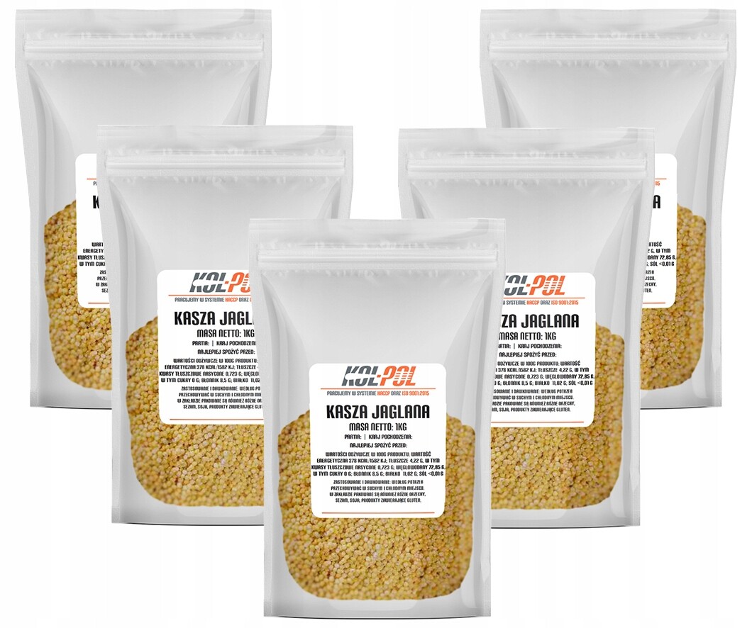 2x Jáhlová Kaše 5 kg Polská přírodní, lehce stravitelná, vysoká kvalita Kol-Pol