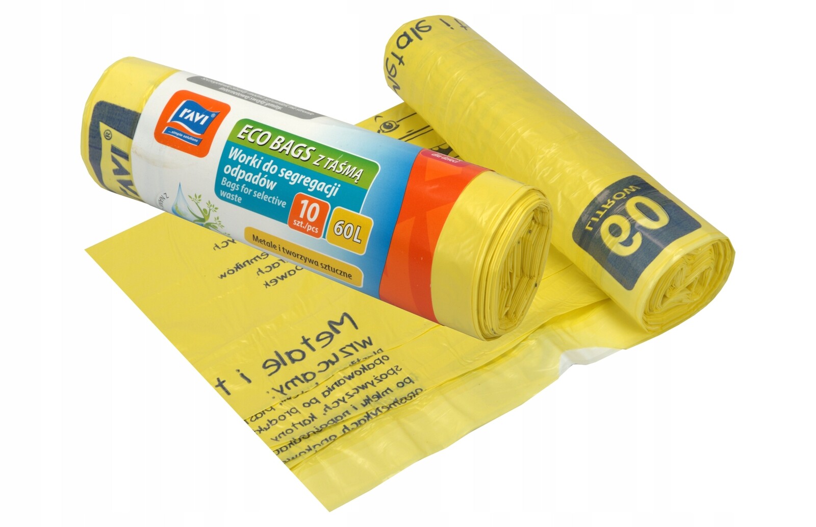 Plastové pytle na odpadky Ravi 60 l 10 ks