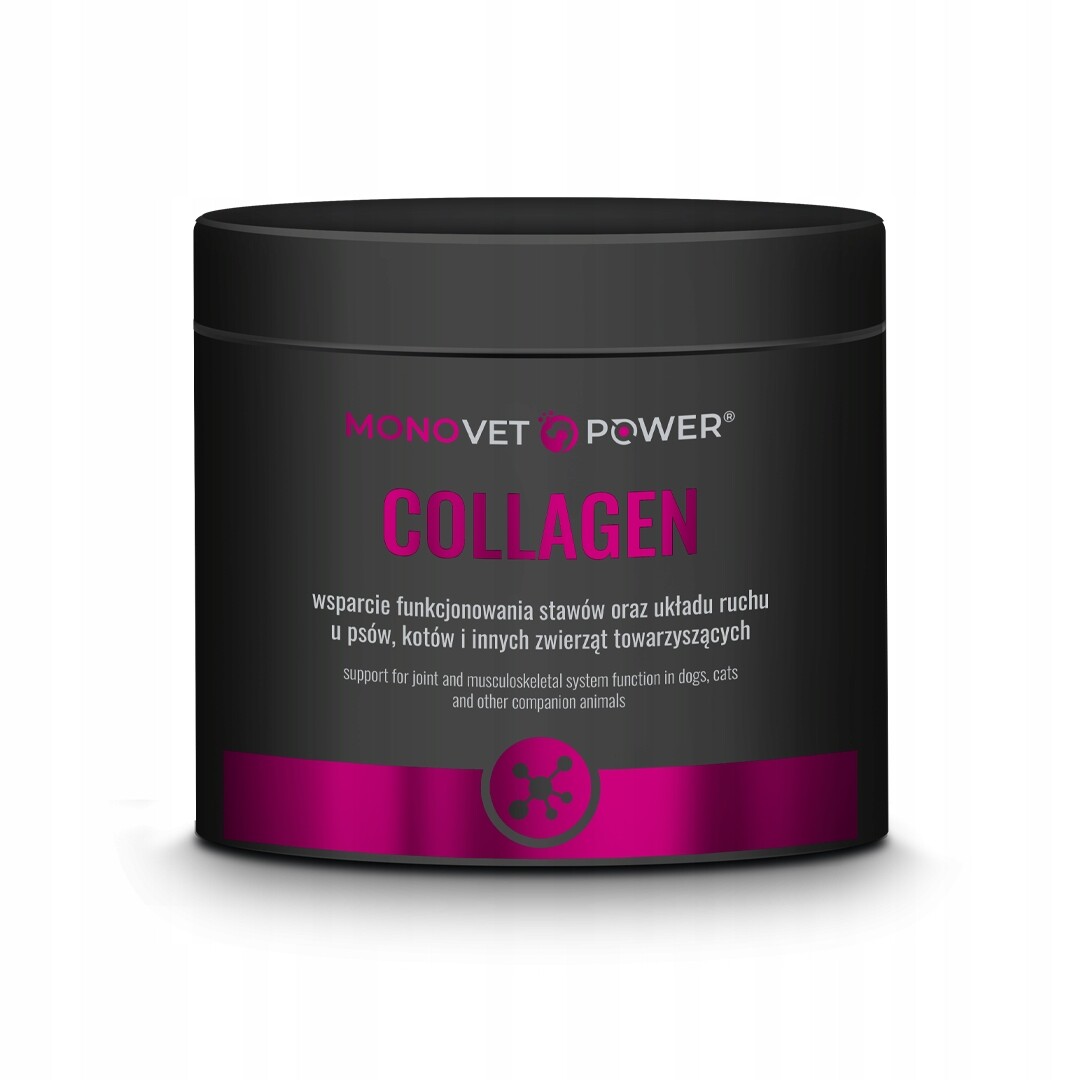 Monovet Power Collagen suplementace kolagenu pro psy a kočky 120 g