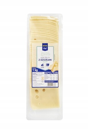 Metro Chef Sýr s dírami, plátky 1 kg