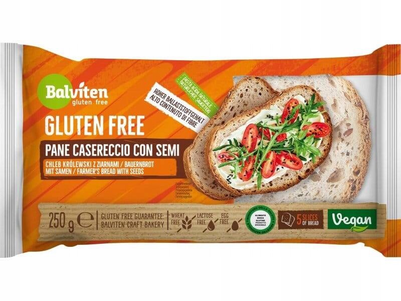 Chléb Pane Casereccio con semi 250 g. Bezlepkový výrobek s čerstvým stikerem