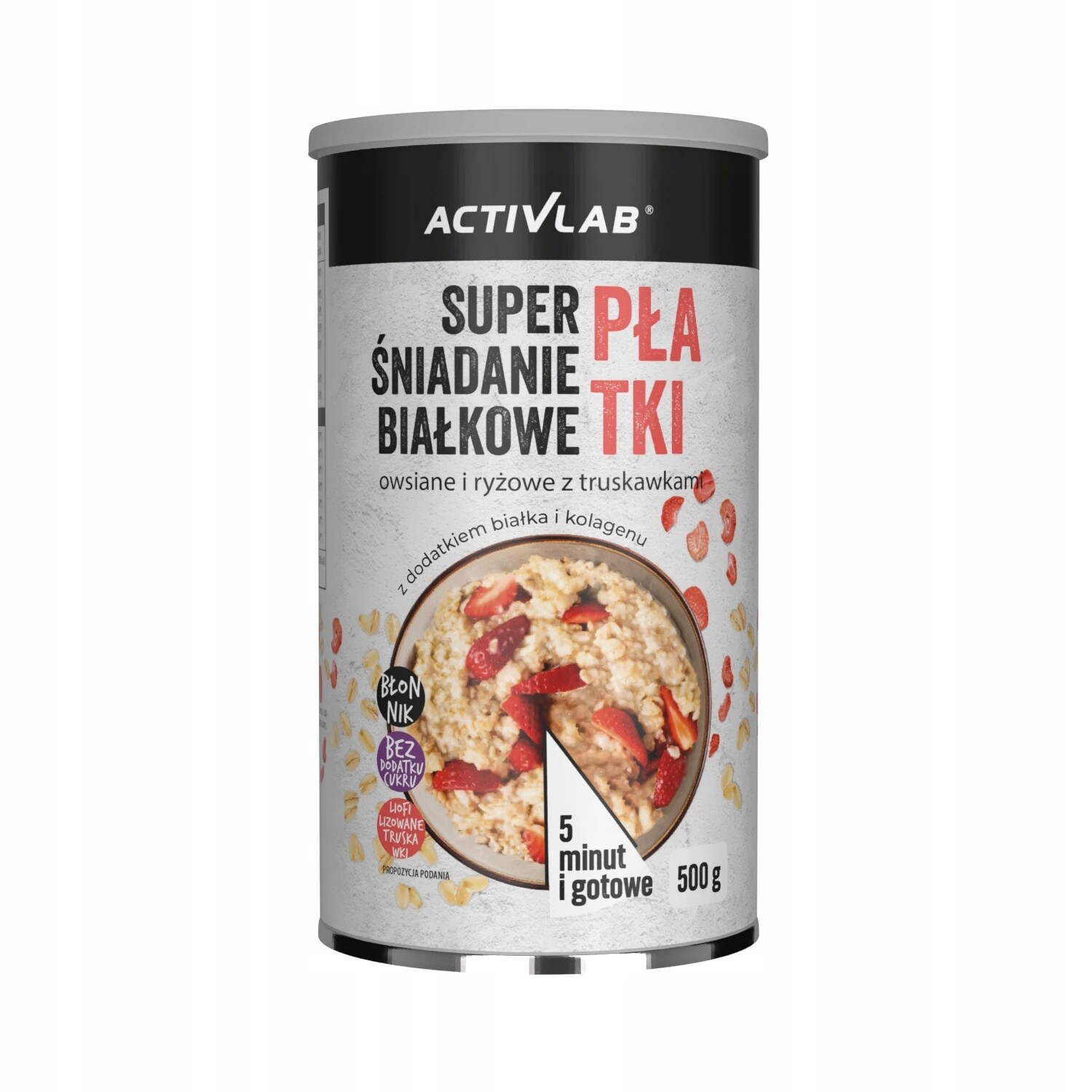 2x Snídaně Proteinové ovesné vločky Jahoda 500 g