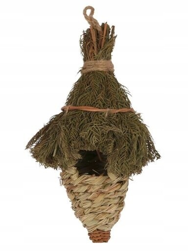 2 x Kerbl Závěsné hnízdo pro ptáky z trávy, 27 cm x Ø 12 cm