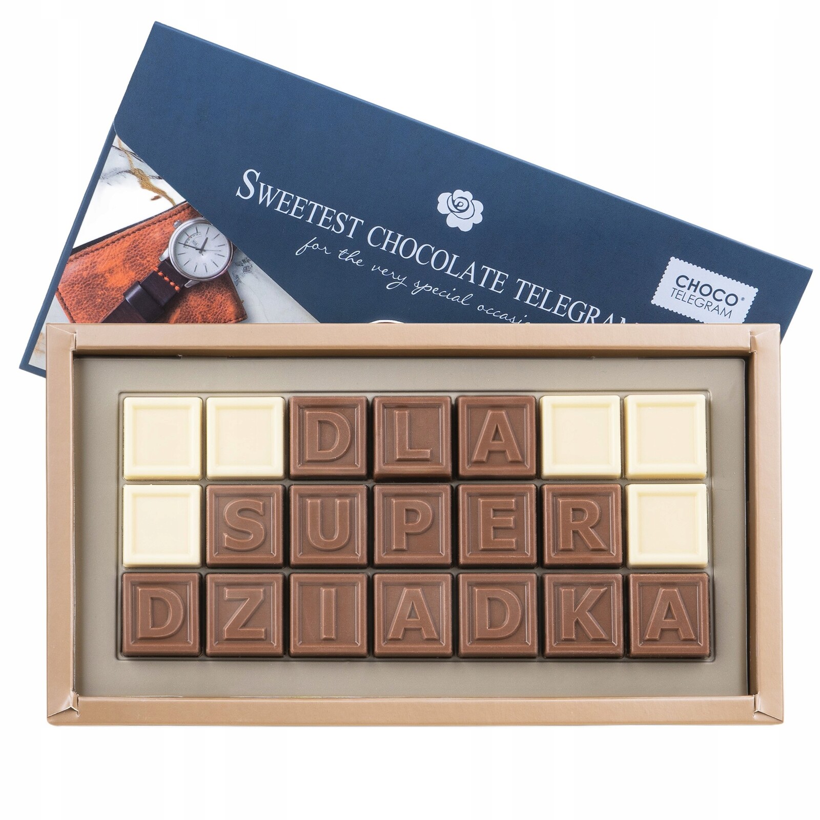 Dárek pro dědečka Čokoláda Belgická telegram pro dědečka 200 g