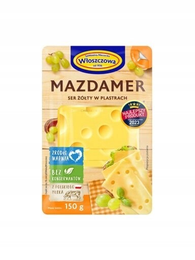 6x Sýr Mazdamer plátky 150g Włoszczowa