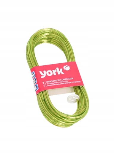 7X York Ocelová šňůra na prádlo s napínákem Praní 20 metrů 1 kus