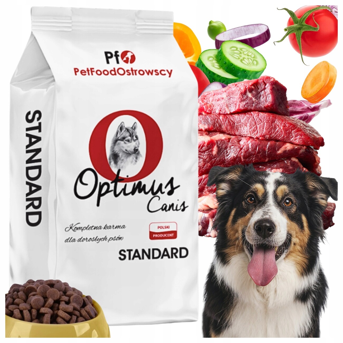 Krmivo Suché Pro Psy Optimus Hovězí Maso Se Zeleninou Velká Plemena Psů Adult 18 Kg