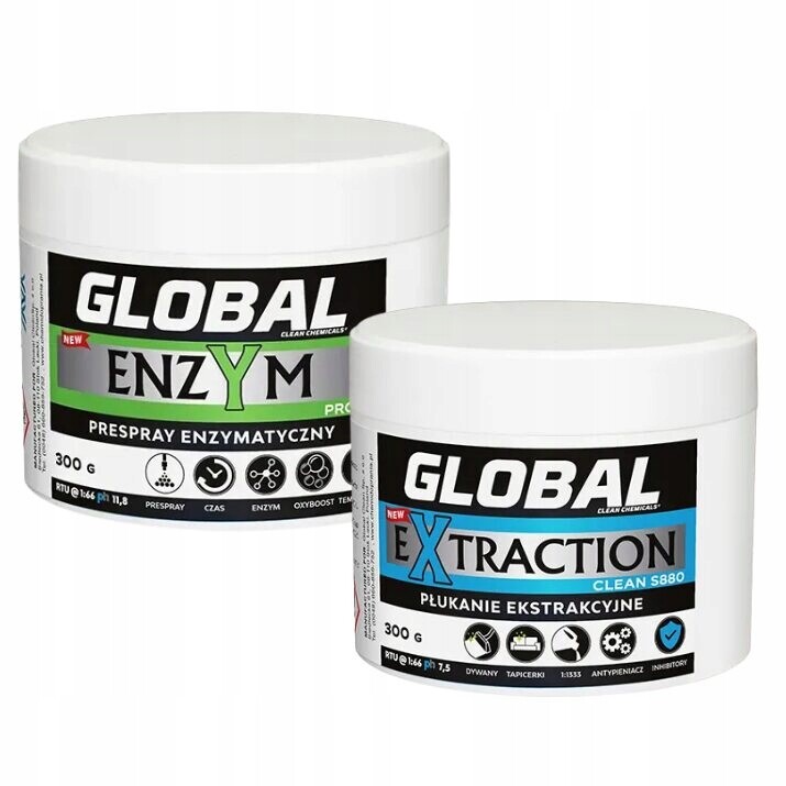 Global Enzym Pro98 300g Extraction Clean S880 300g Sada na praní