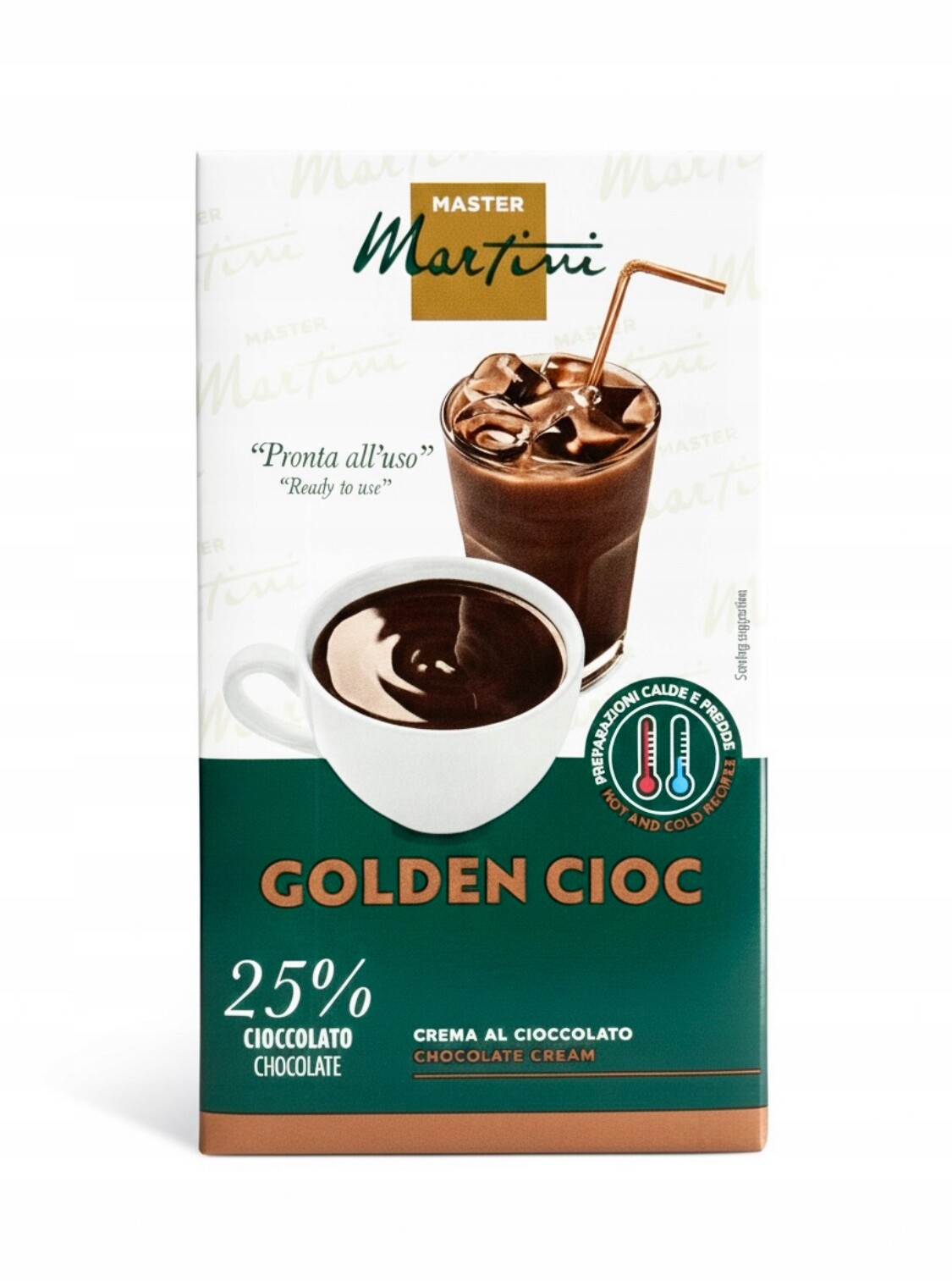 12 ks Originální Čokoláda Golden Cioc Master Martini 1 l na pití a polévání