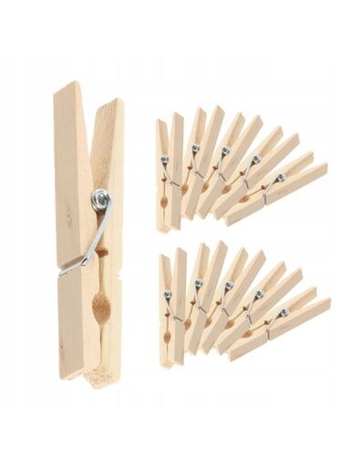 7X Kadax Kolíčky Sponky na prádlo 10 Ks Dřevěné klipy