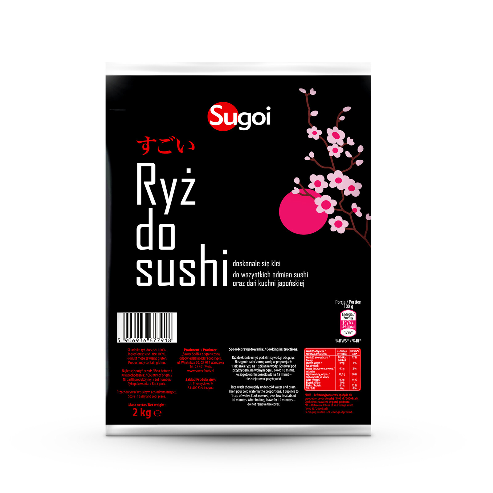 2x Sushi rýže Sugoi 2 kg